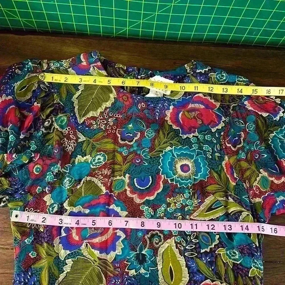 Vintage floral/paisley printed midi dress with long sleeves size 6 - Picture 9 of 9